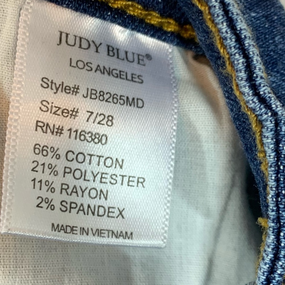 Judy Blue Dark Blue Leopard Patch Skinny Jeans - Picture 8 of 8